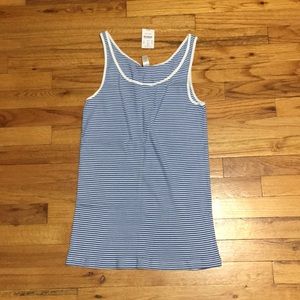 J Crew Blue Mini Stripes Tank!